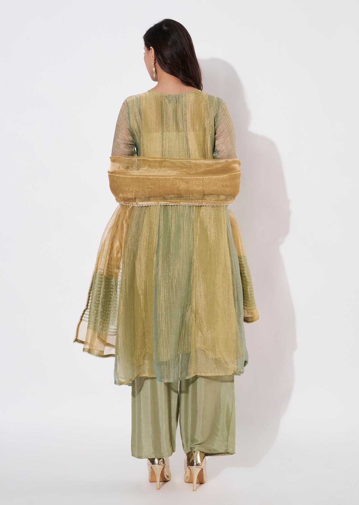 Pista Green Salsa Anarkali suit