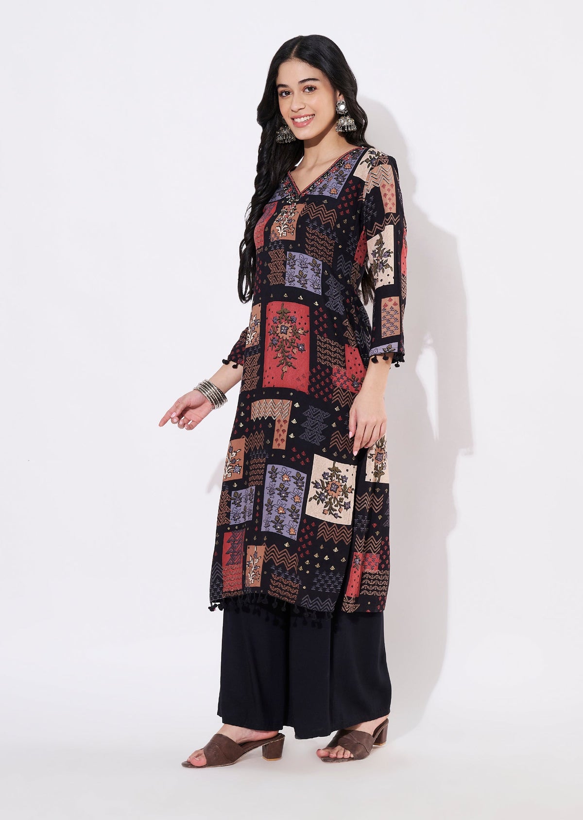 Multi Rayon Straight cut Kurti