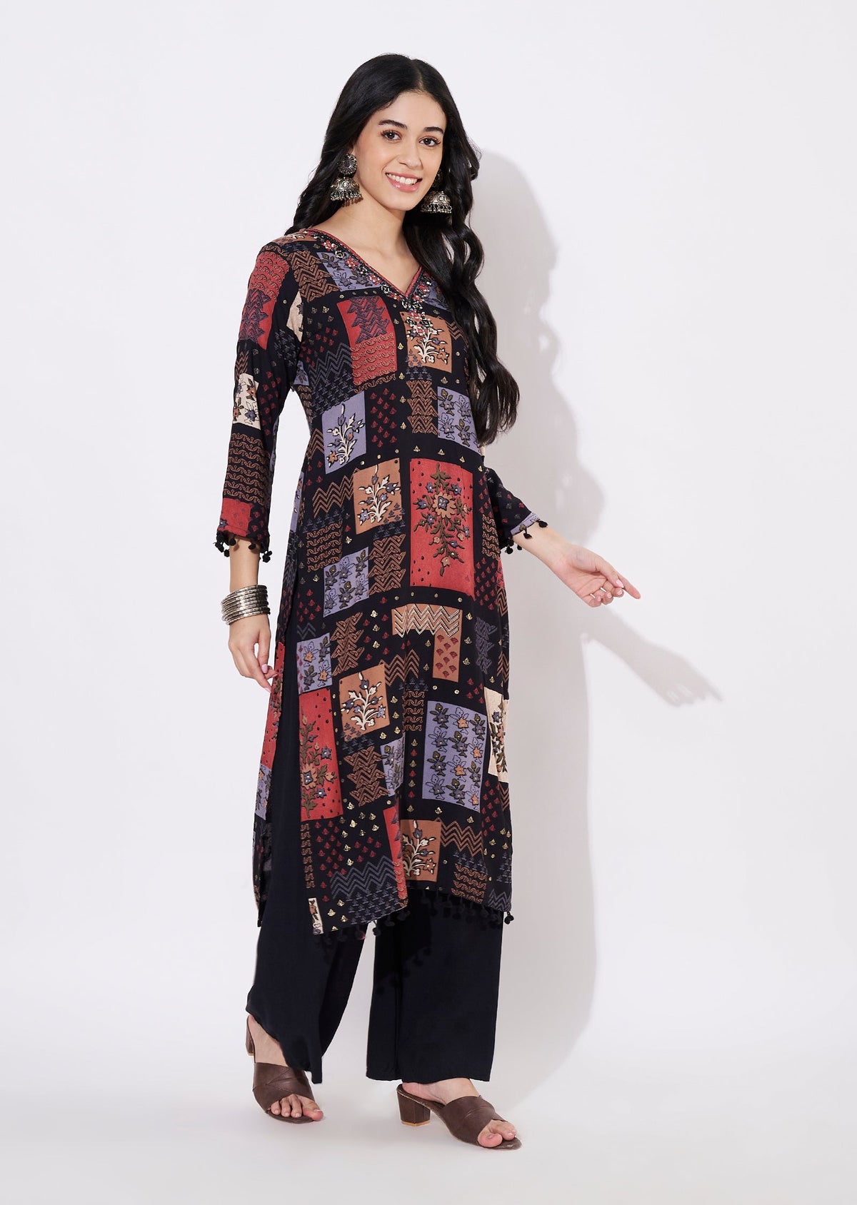 Multi Rayon Straight cut Kurti