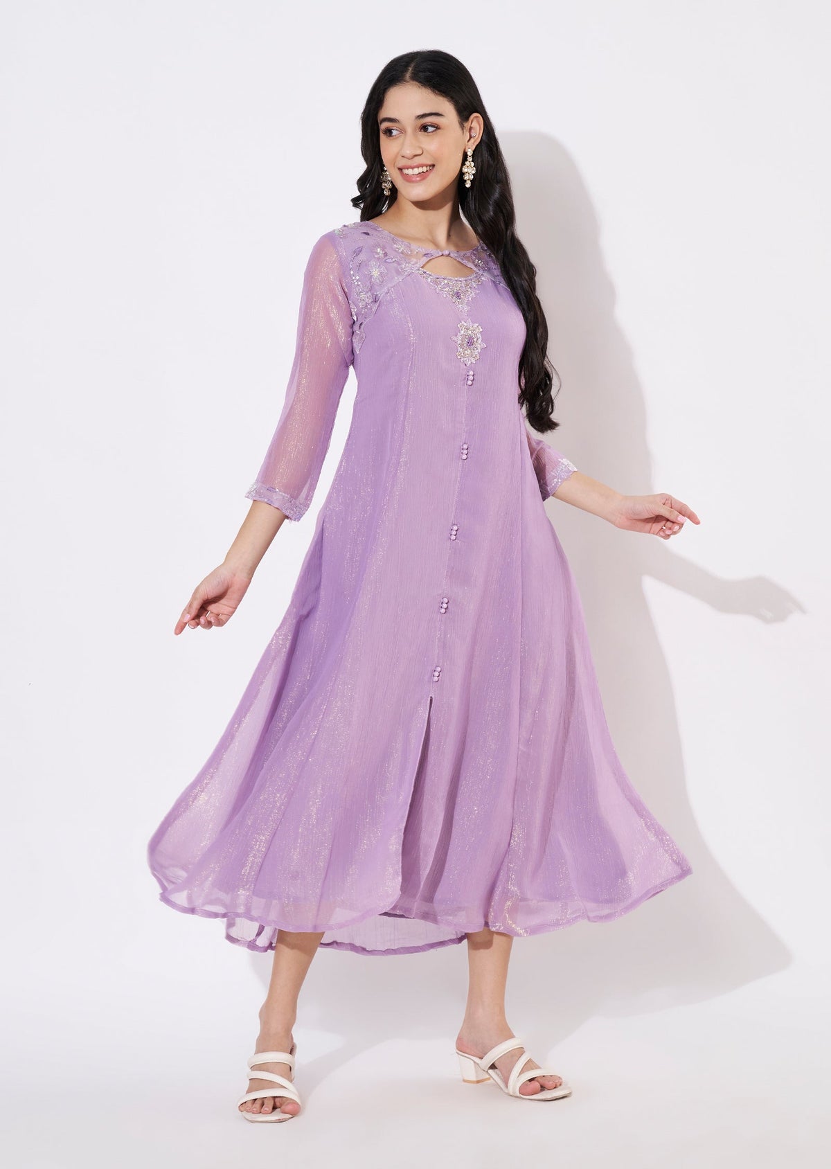 Lavender Salsa Frock style kurti