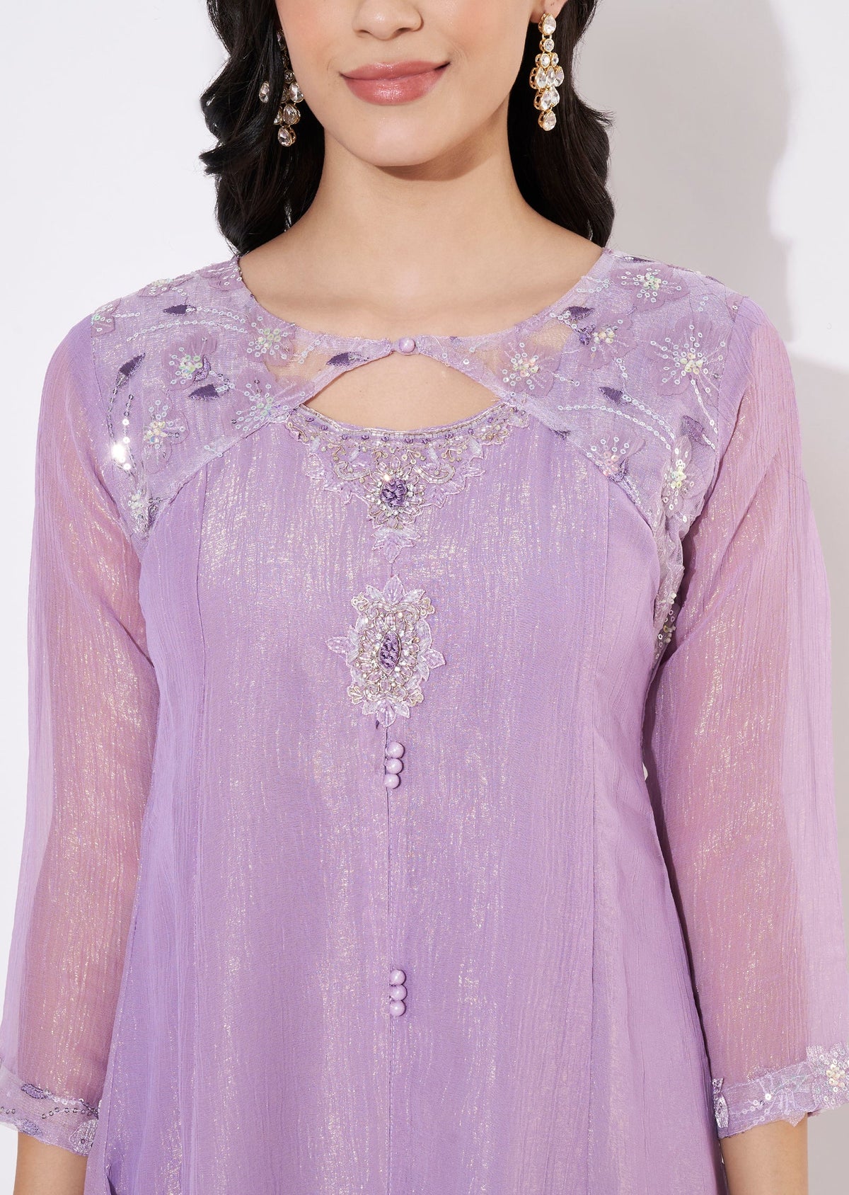 Lavender Salsa Frock style kurti