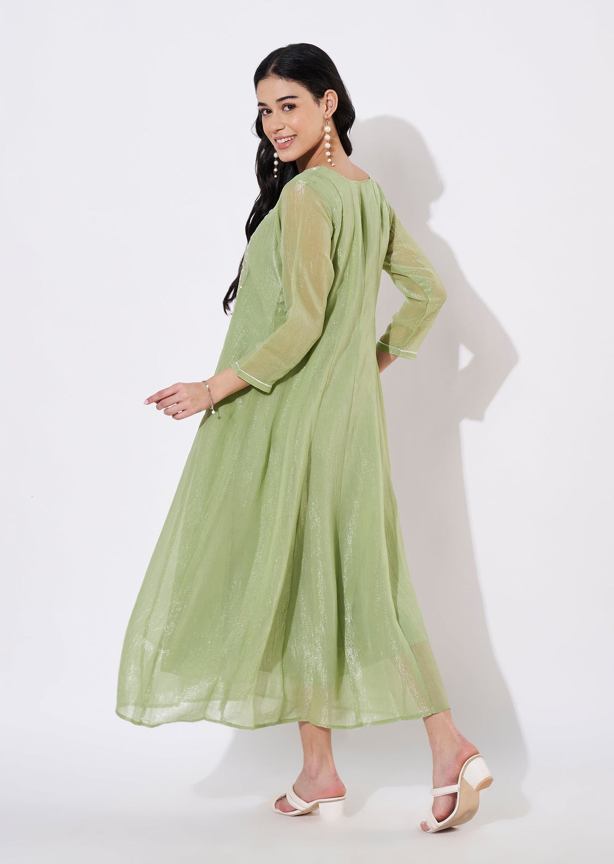 Pista Green Salsa Frock style kurti