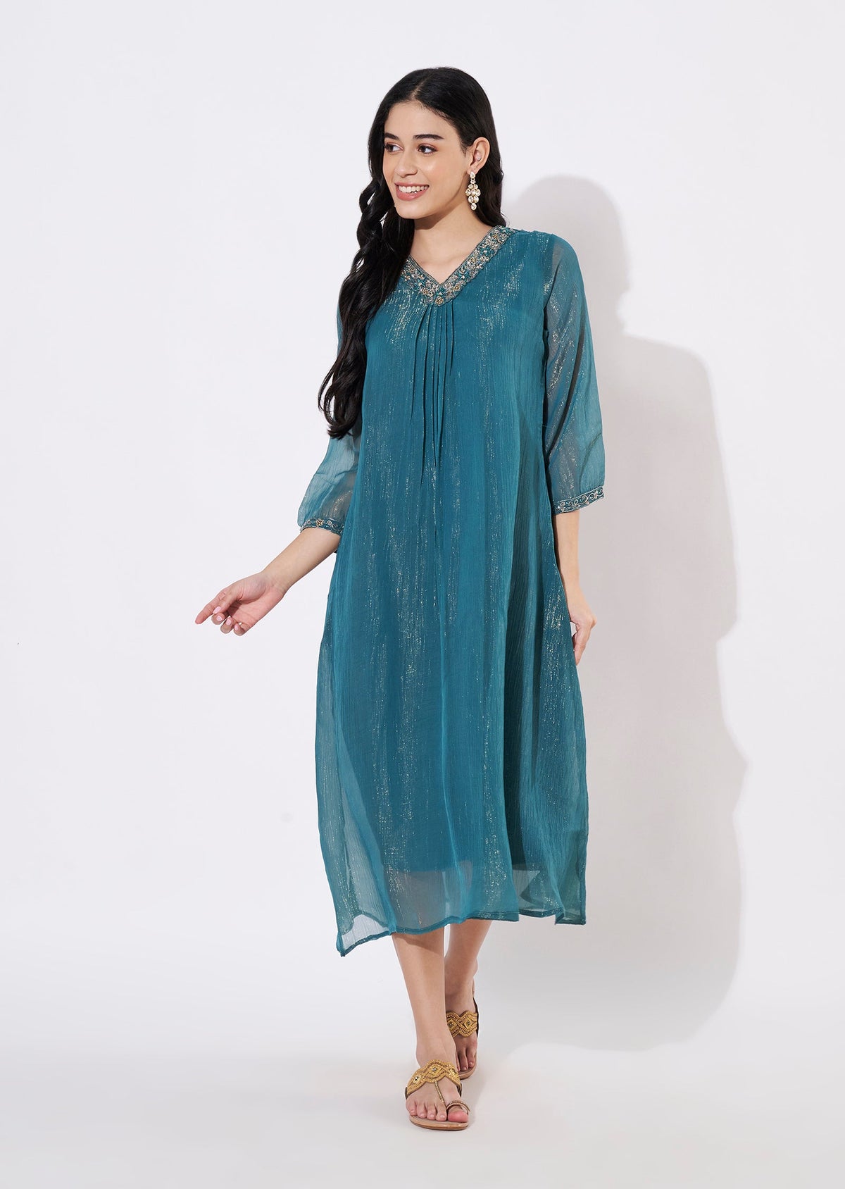 Rama Green Salsa Frock style kurti