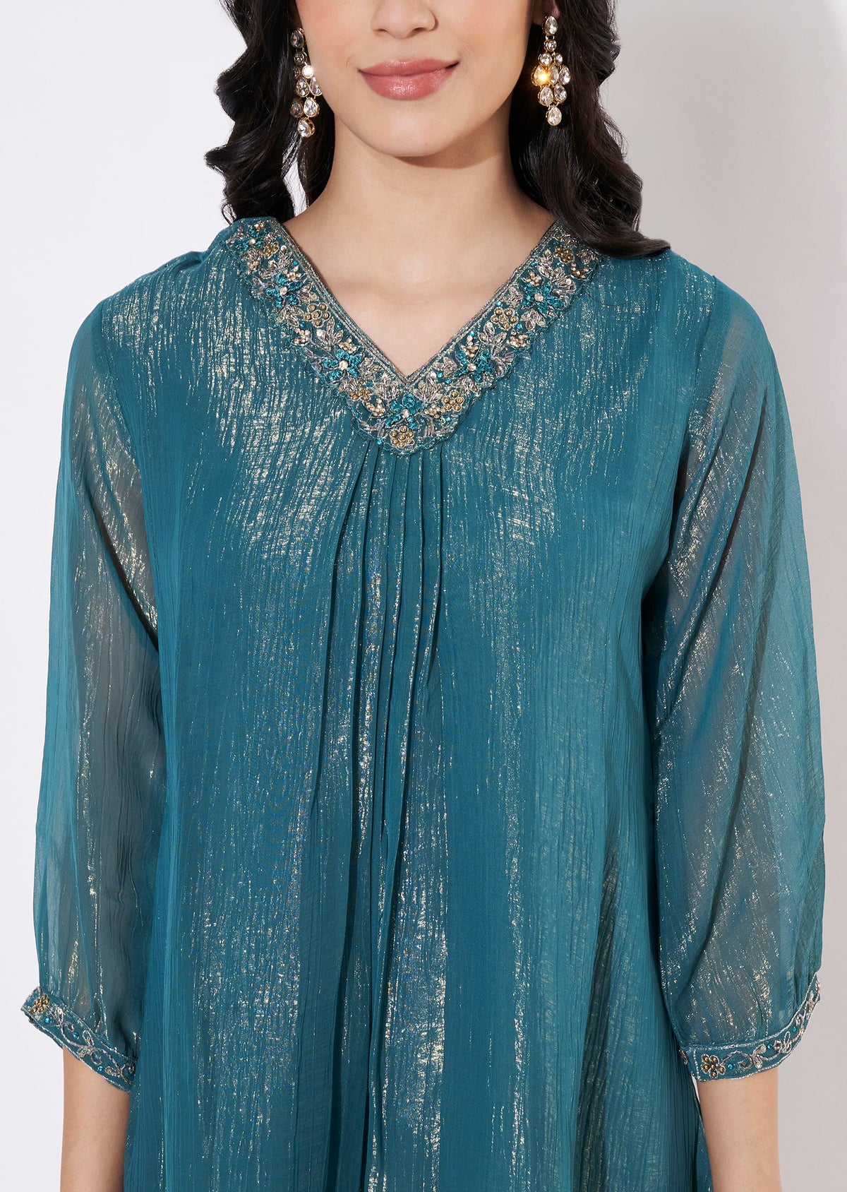 Rama Green Salsa Frock style kurti