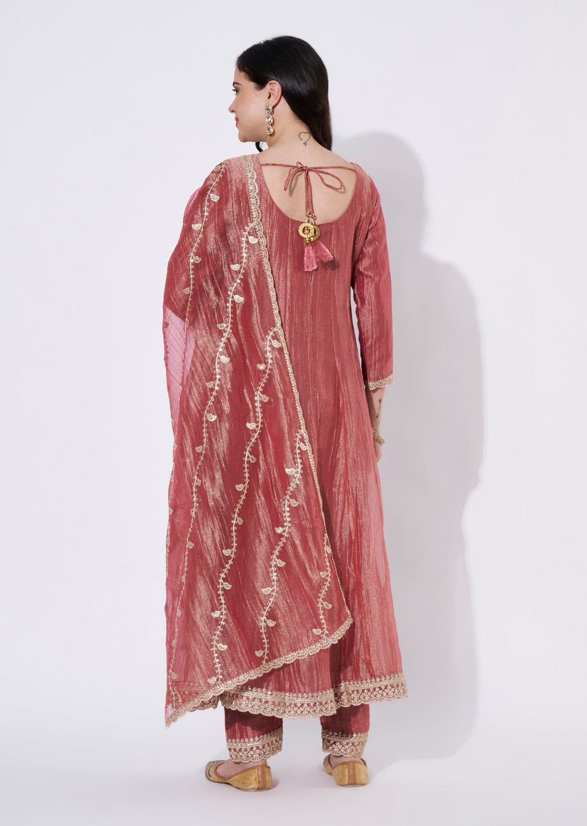 Onion Pink Salsa Anarkali Suit