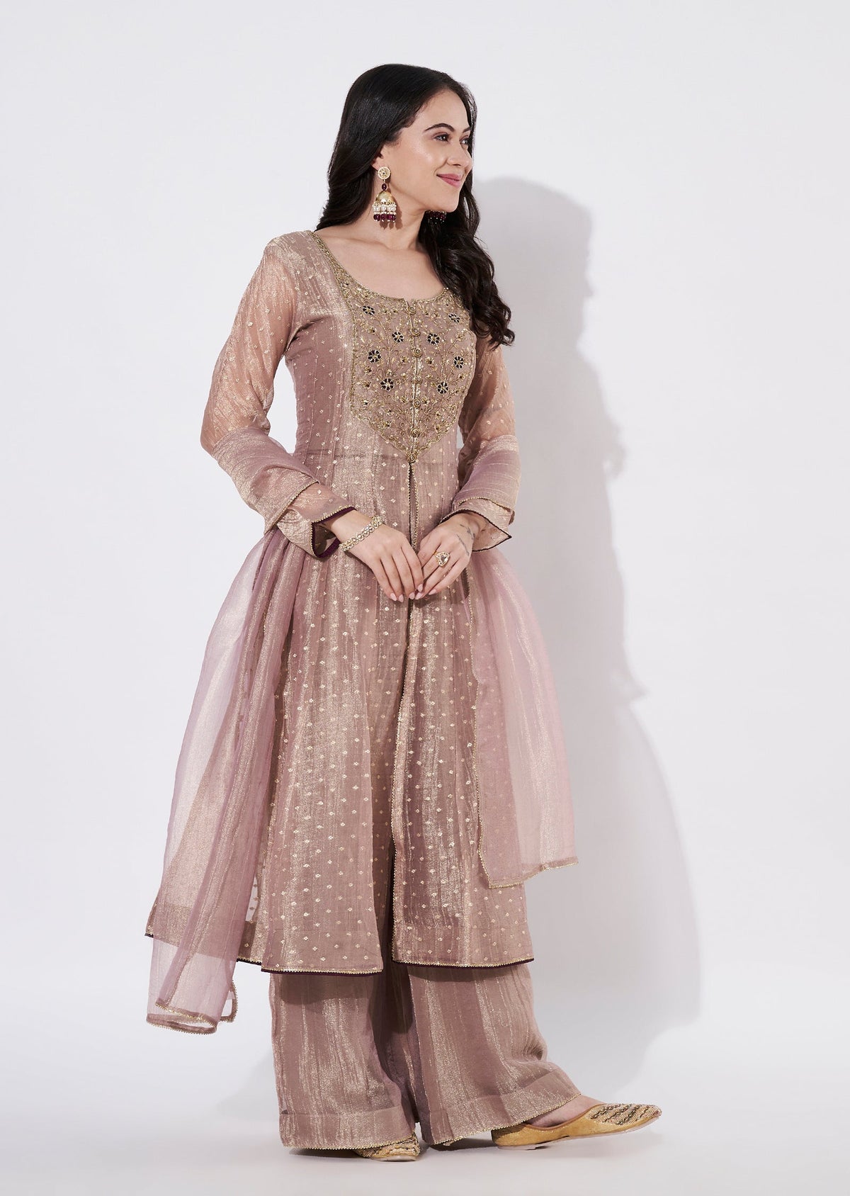 Mauve Salsa Anarkali Suit