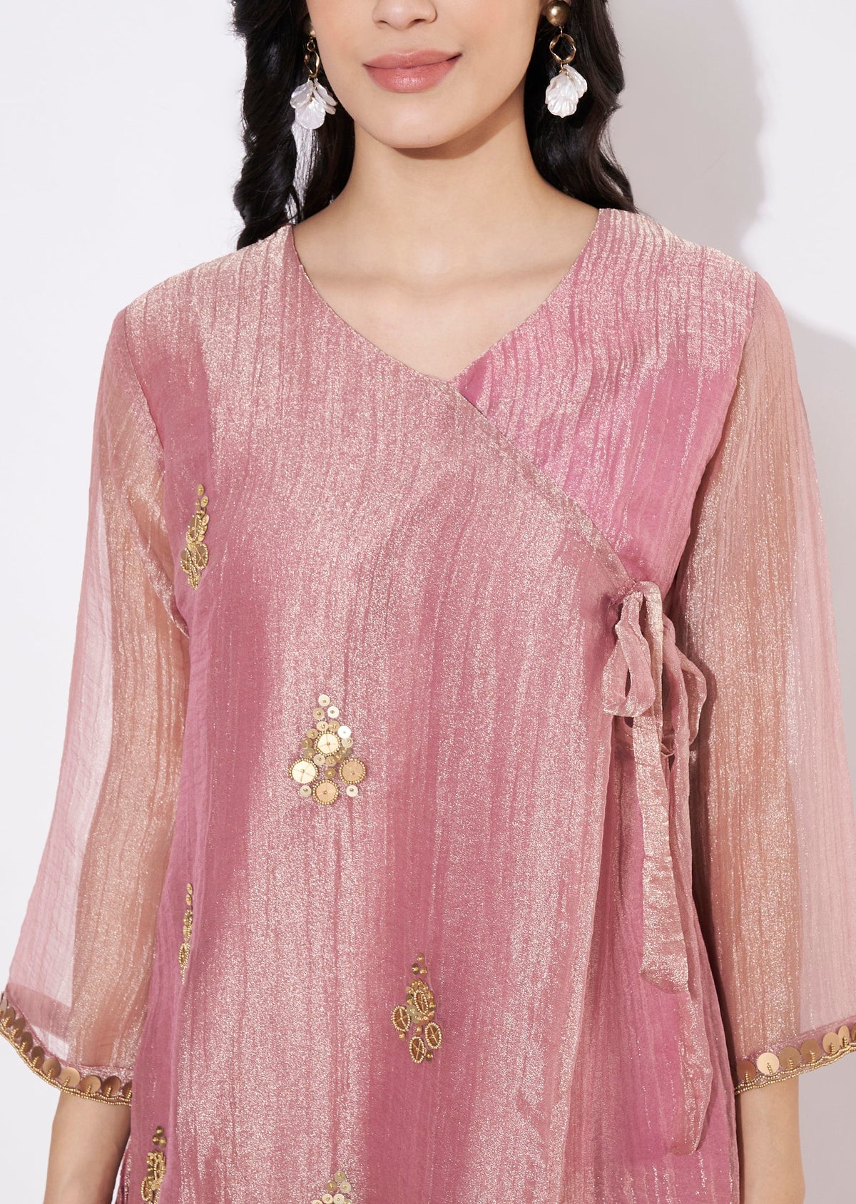 Pink Salsa Fusion wear kurti