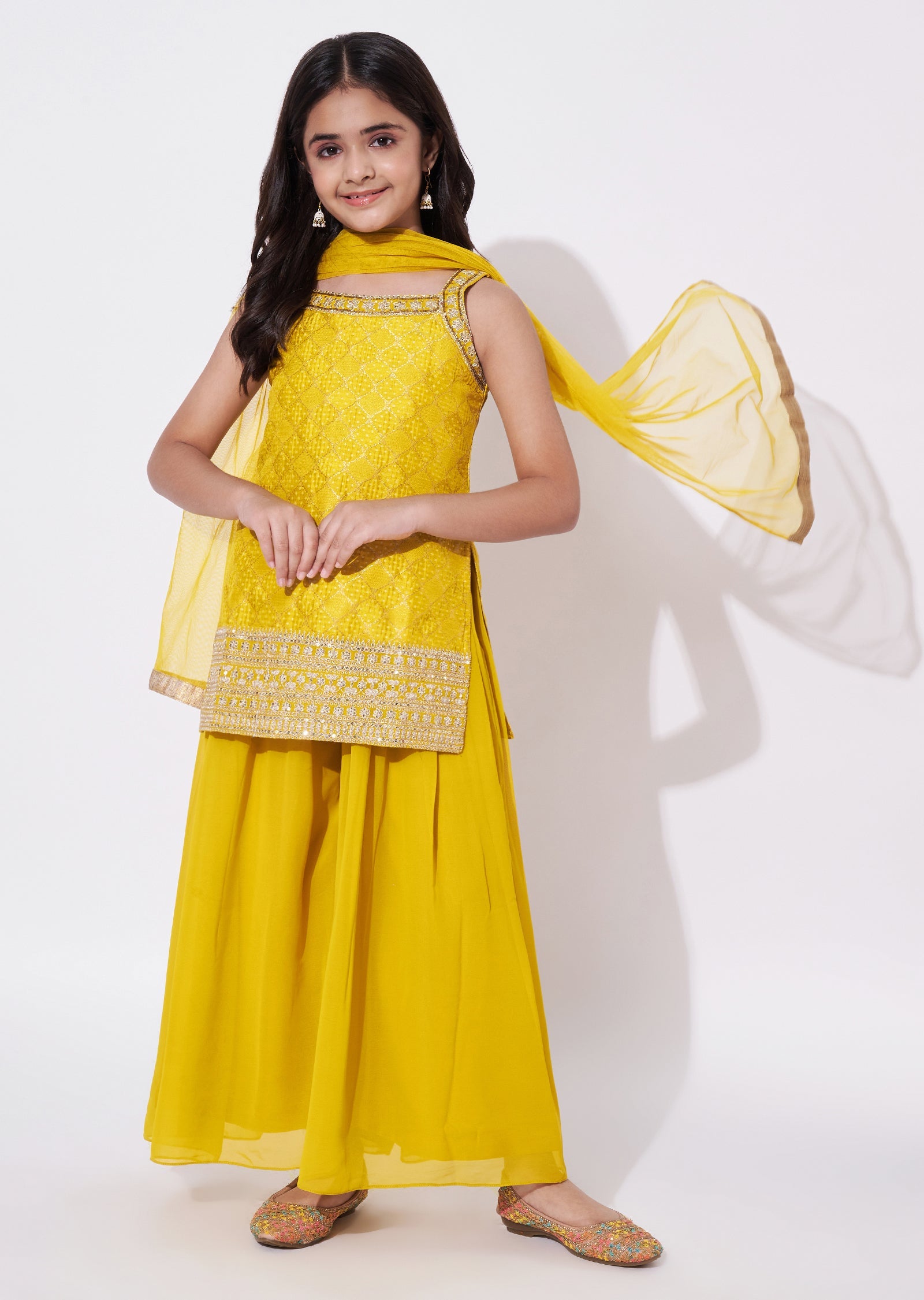 Yellow Banaras Gharara Set