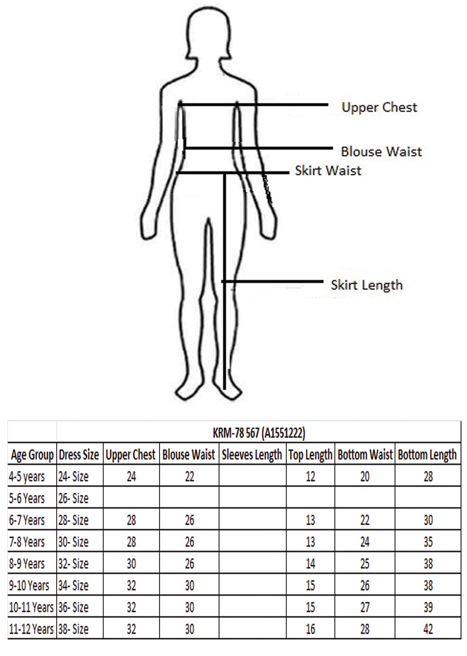 Orange Crepe Girls Sharara