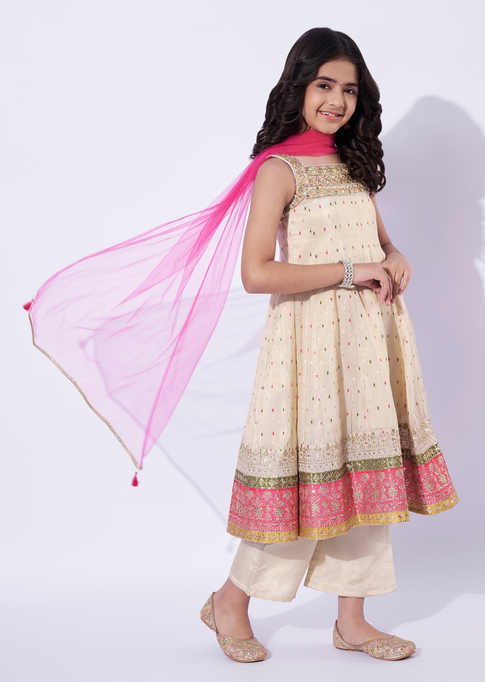 Tissue Girls Anarkali Set