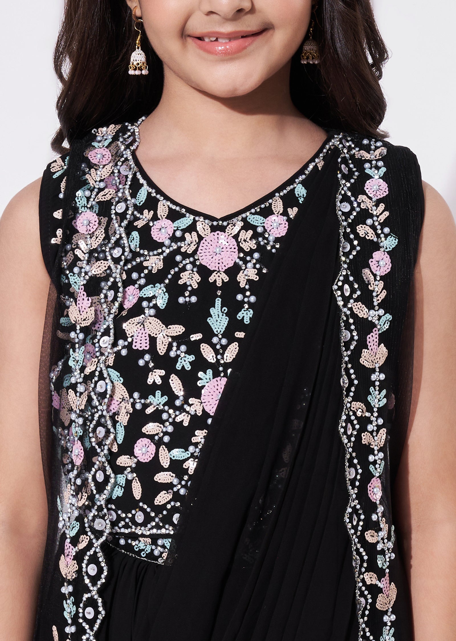 Black  Georgette Lehenga