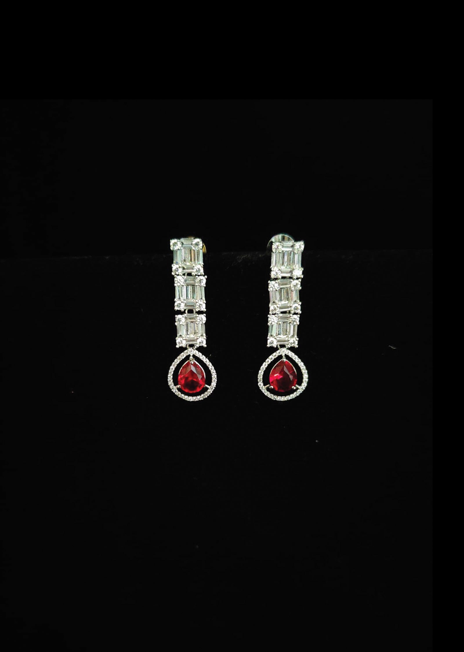 Red Brass Earring