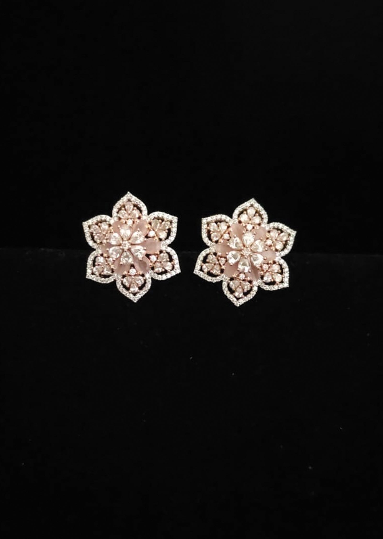 Mint Pink Brass Earring