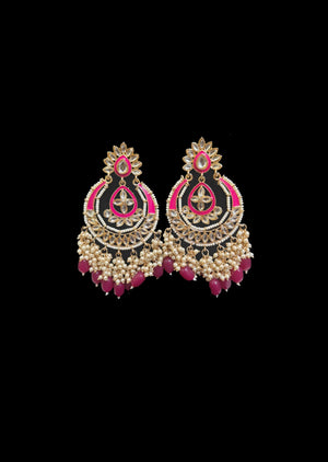 Red Brass Earring