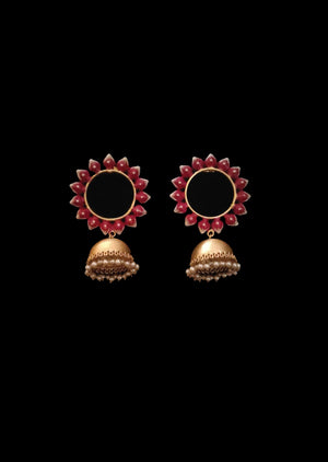 Red Brass Earring