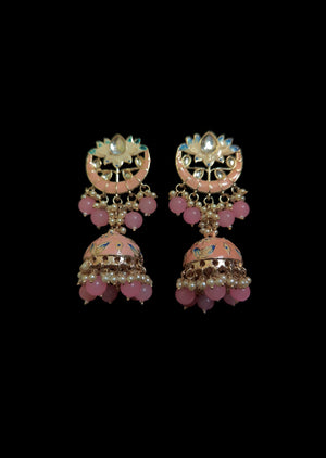 Light Pink Brass Earring