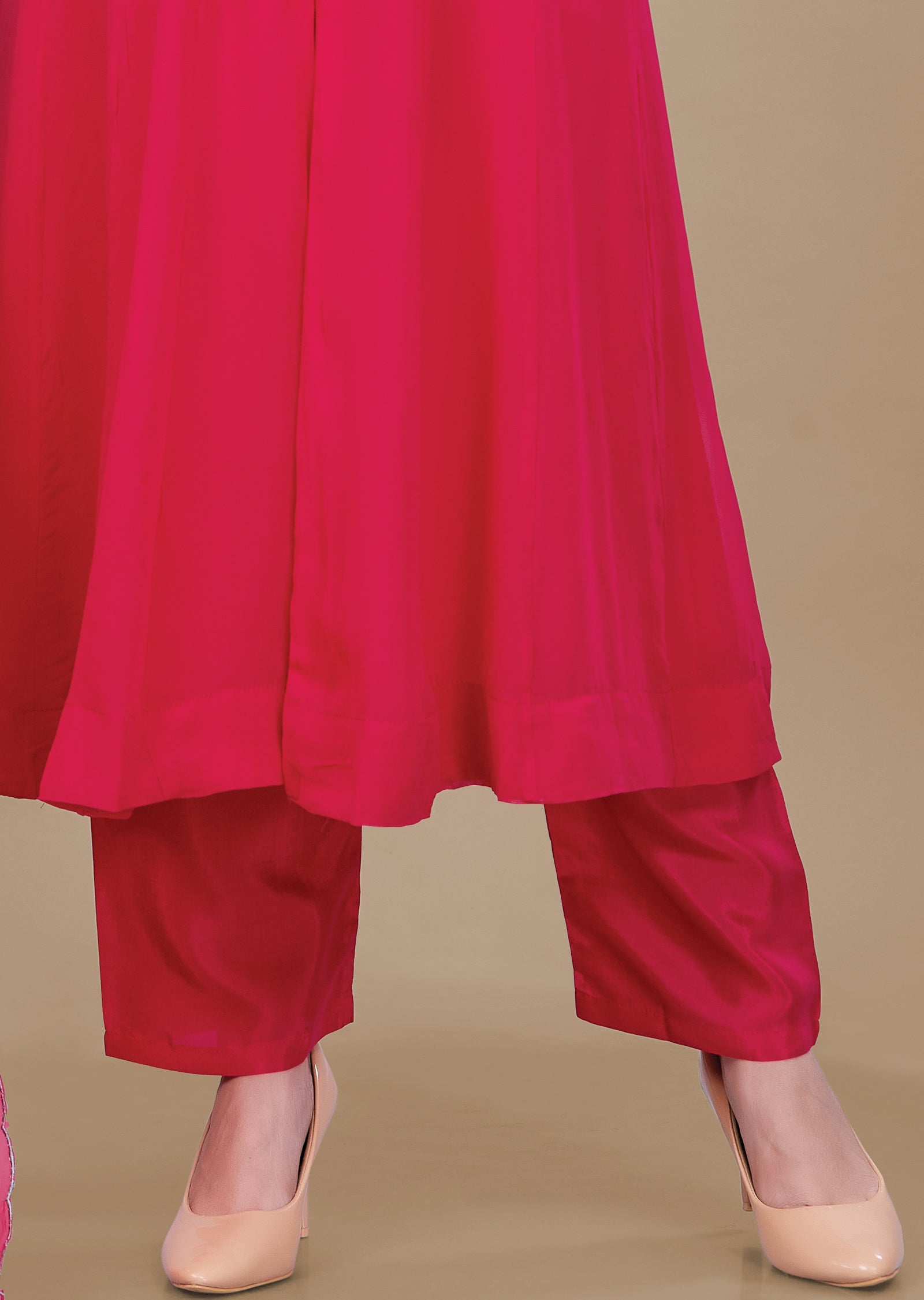 Rani Pink Georgette Anarkali