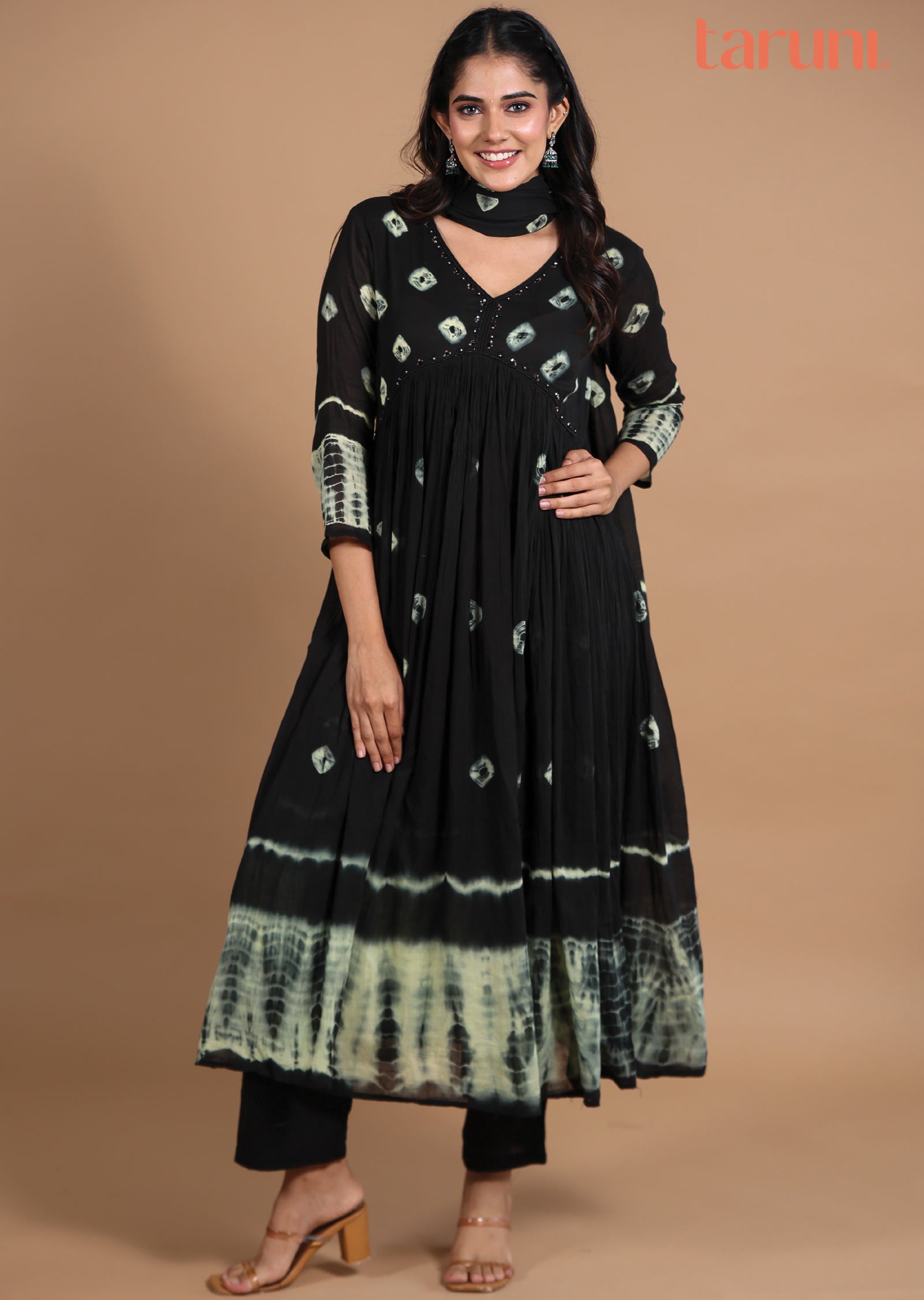 Black Cotton Anarkali