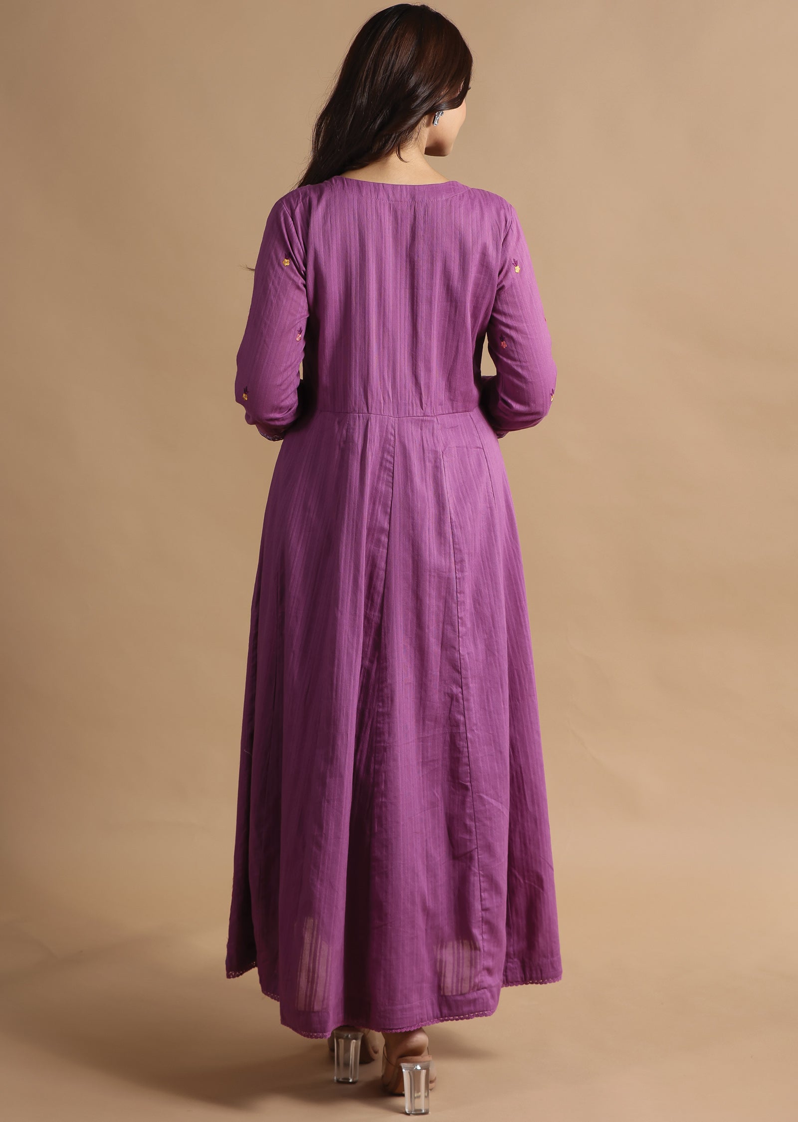 Light Purple Cotton Anarkali