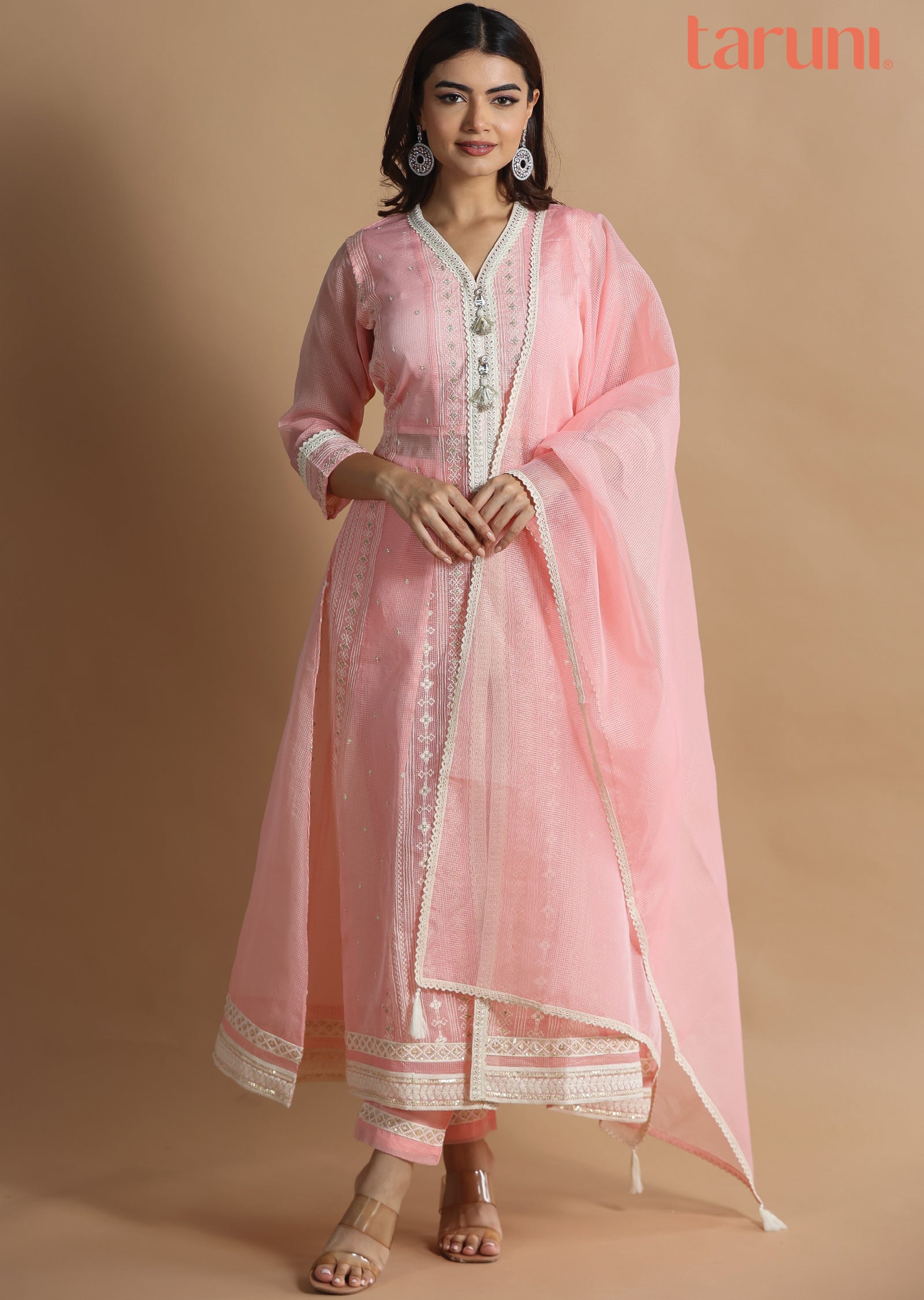 Peach Kotha Anarkali