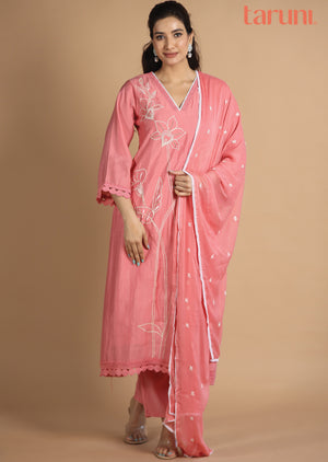 Pink Soft Silk Anarkali