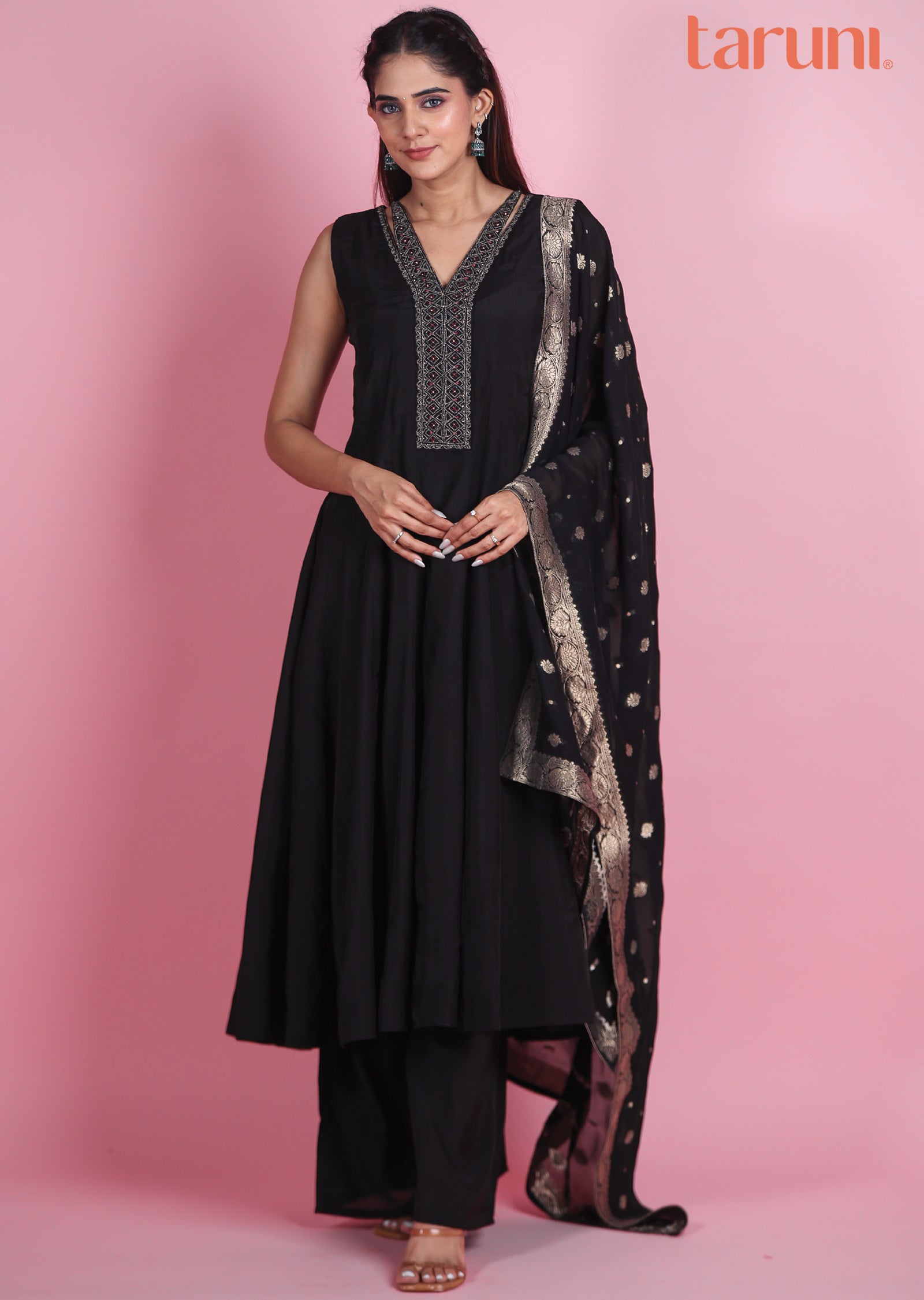 Black Silk Anarkali