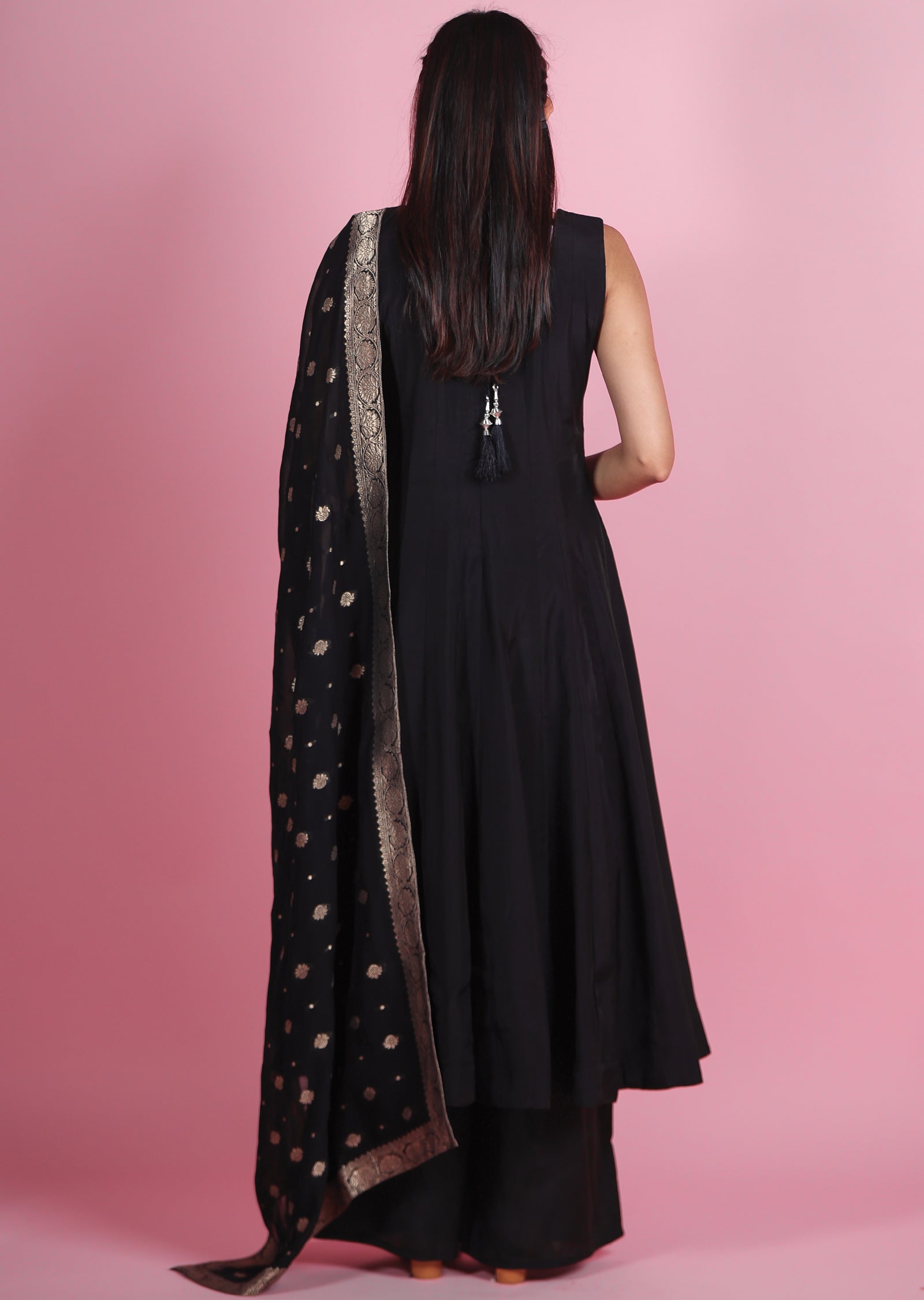 Black Silk Anarkali