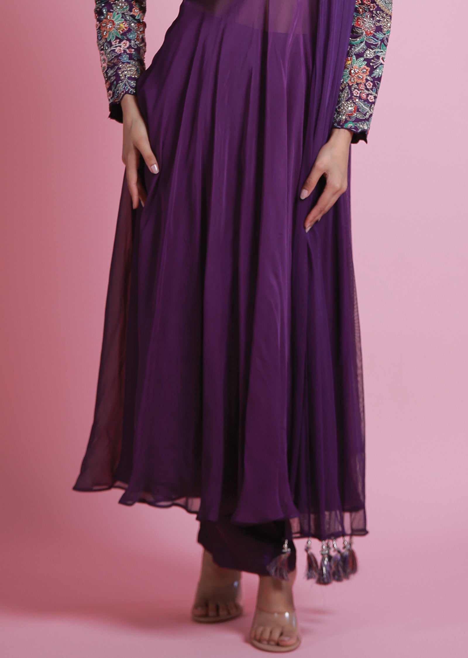 Purple Organza Anarkali