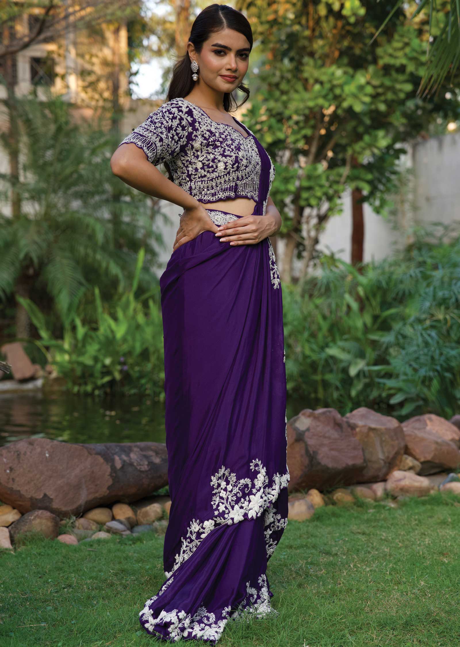 Party Wear Trendy Indo Western Fusion Dresses Silk Stylish Indo