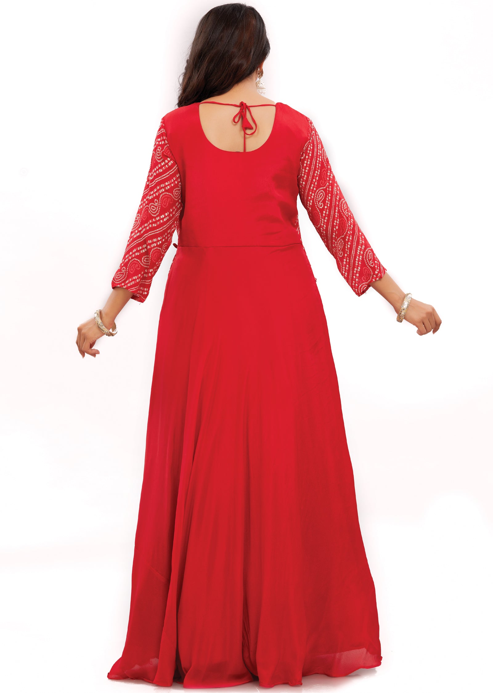 Red Chinnon Gown