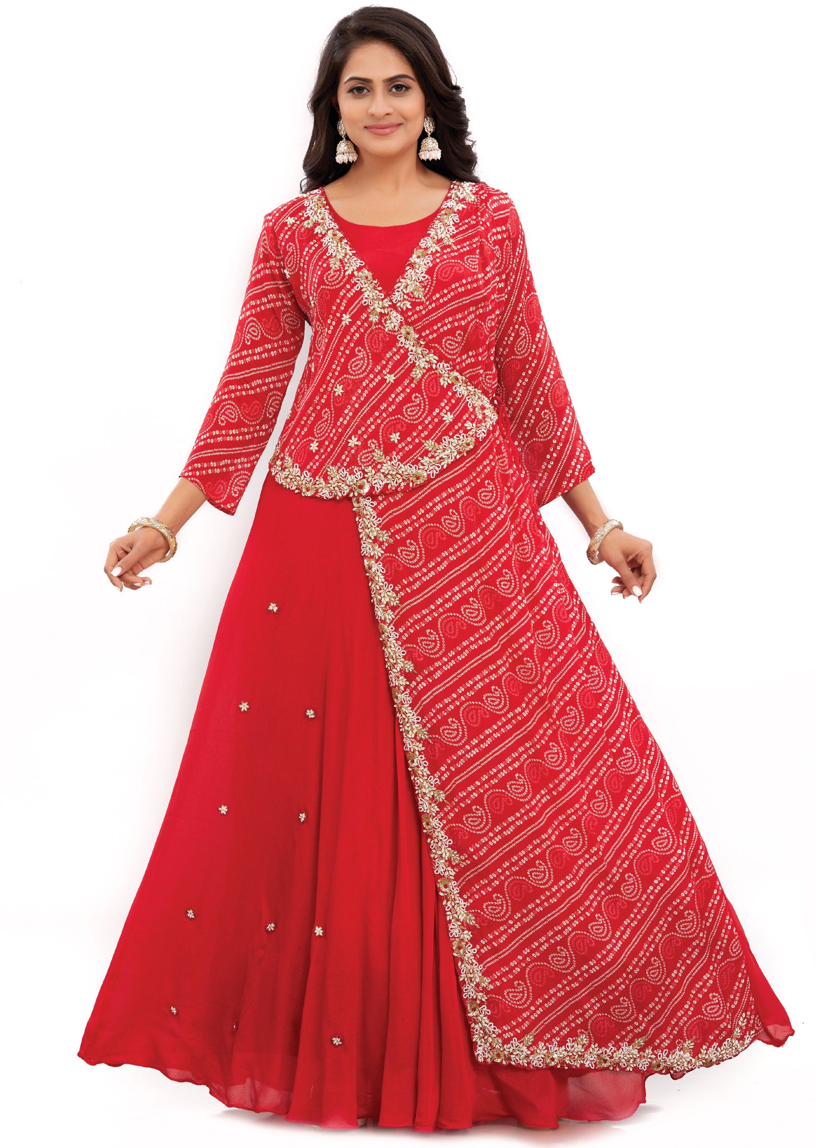 Red Chinnon Gown