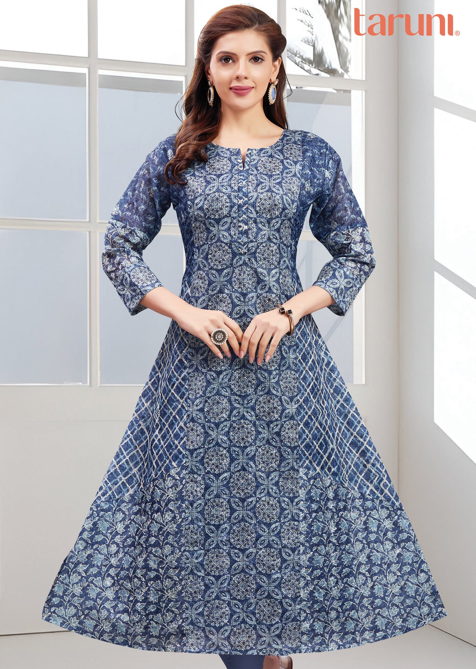 Kurti Designs New Frock Designs Photos Indigo Blue Kotha Cotton