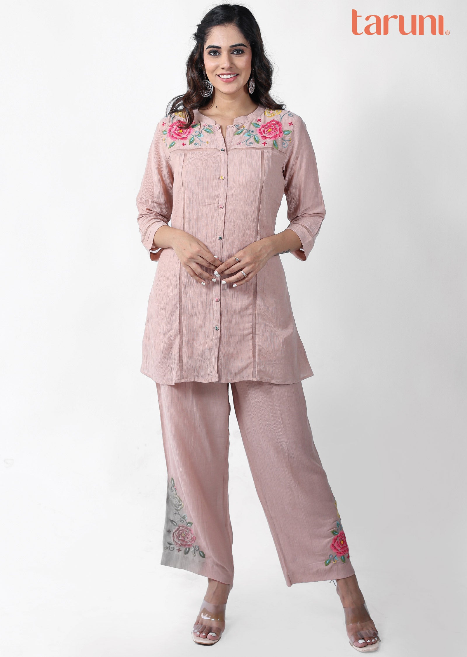 Dusty Peach Chinnon Co-Ord Set