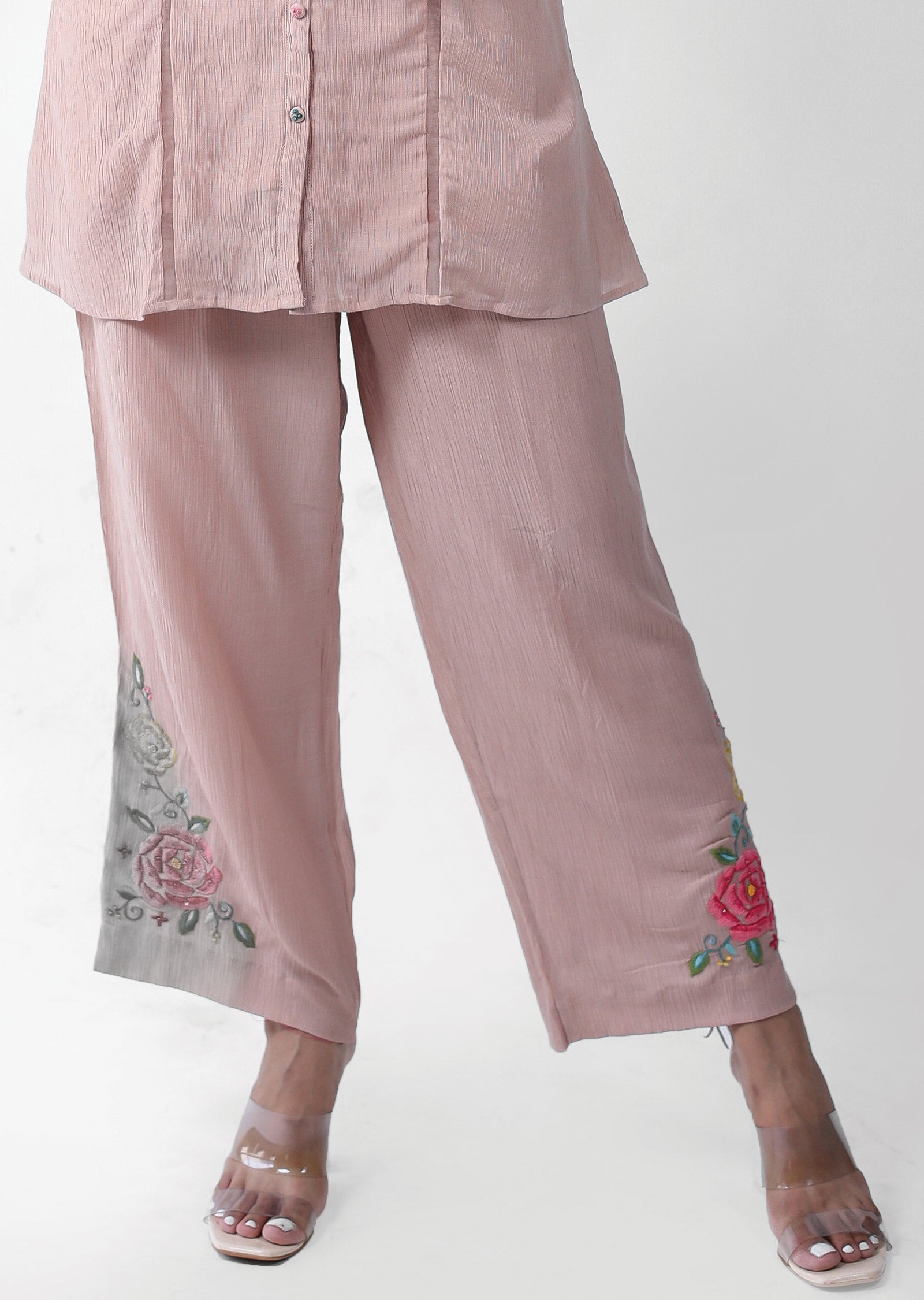 Dusty Peach Chinnon Co-Ord Set