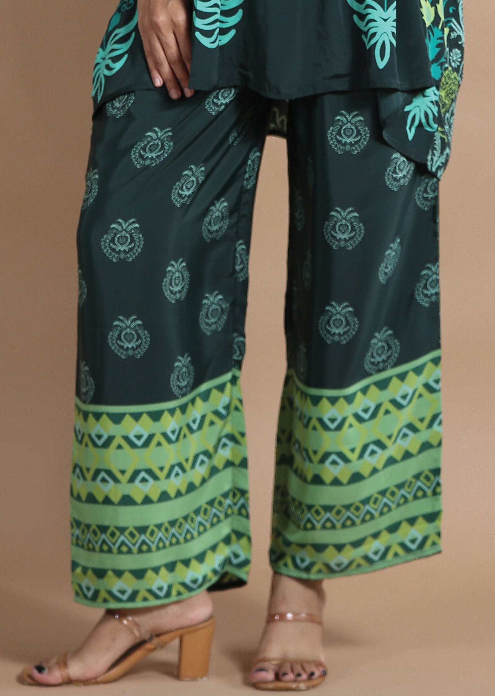 Green Crepe Co-Ord Set