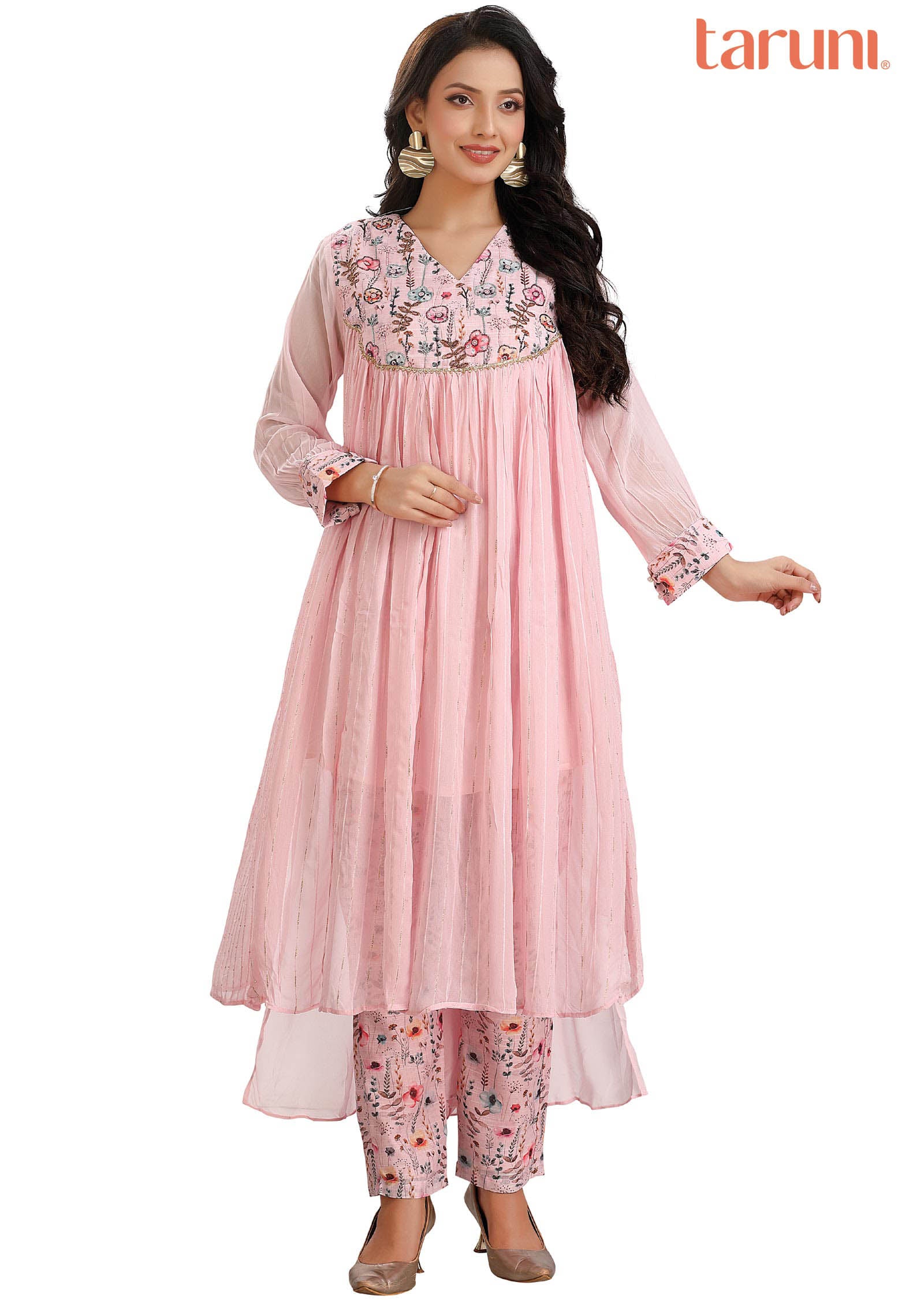 Pink Georgette Kurti Sets