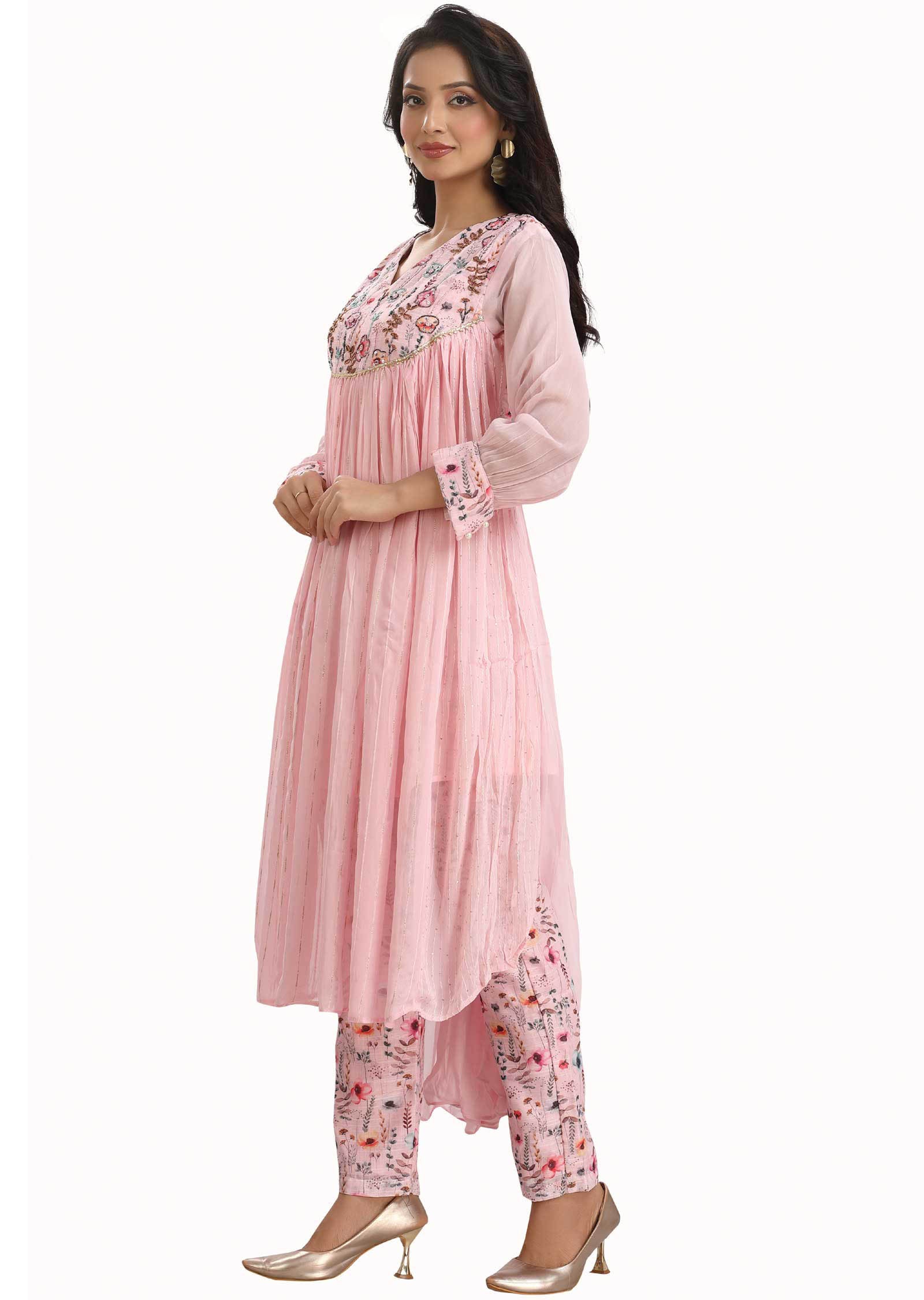 Pink Georgette Kurti Sets