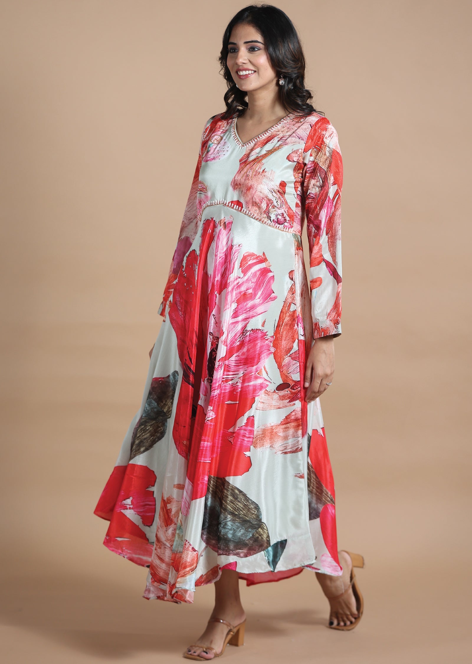 Fawn Chinnon Kurti Full Length