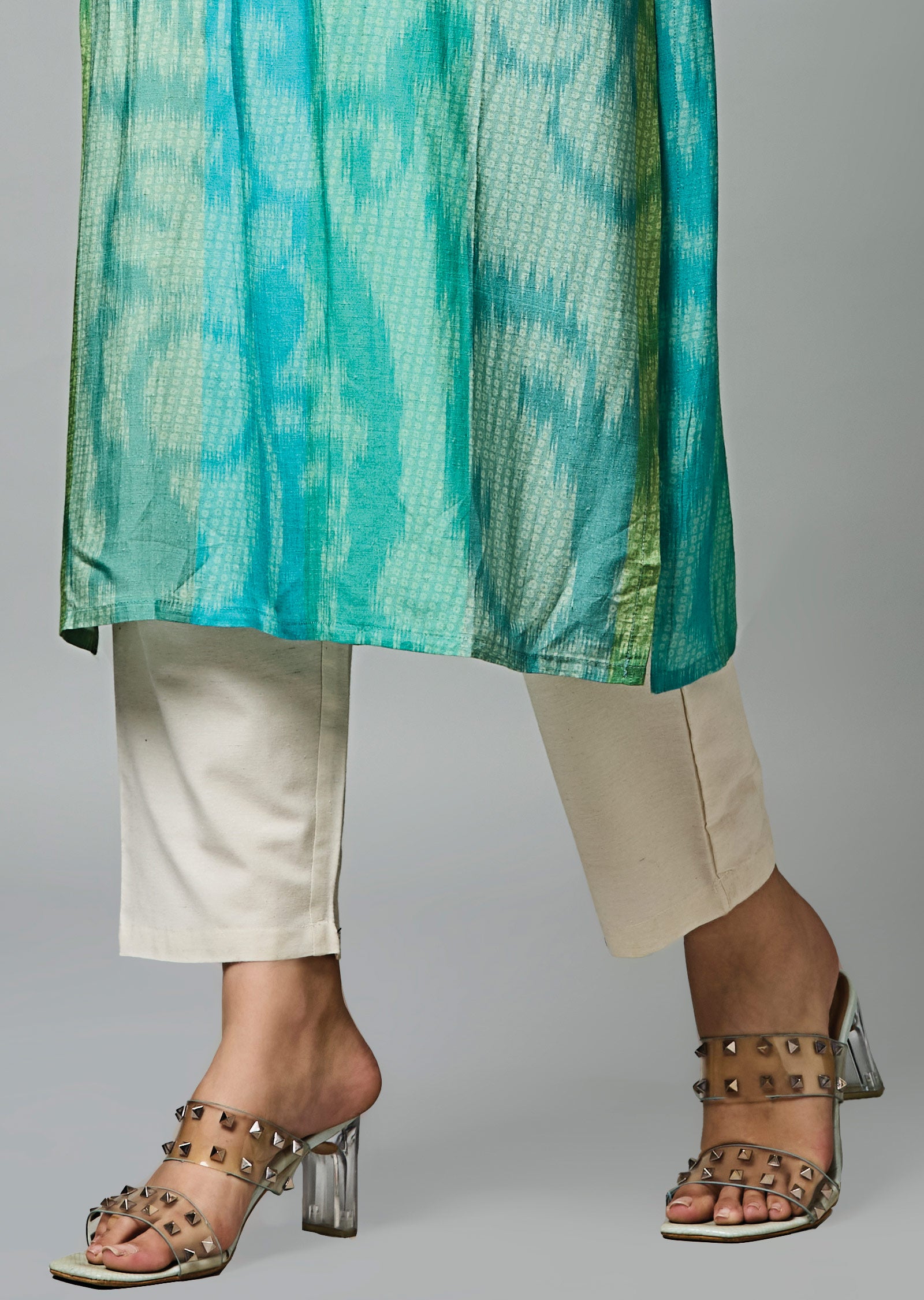 Multi Color Linen Silk Straight Cut