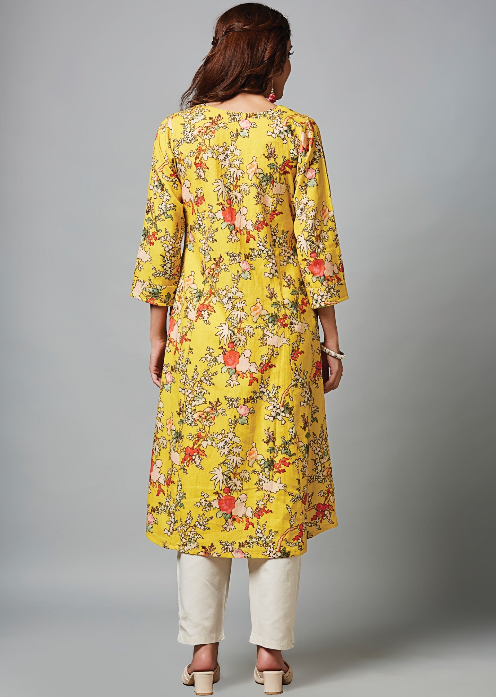 Yellow Cotton Straight Cut