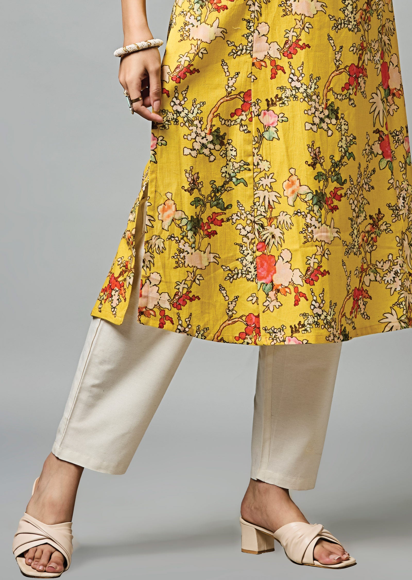 Yellow Cotton Straight Cut