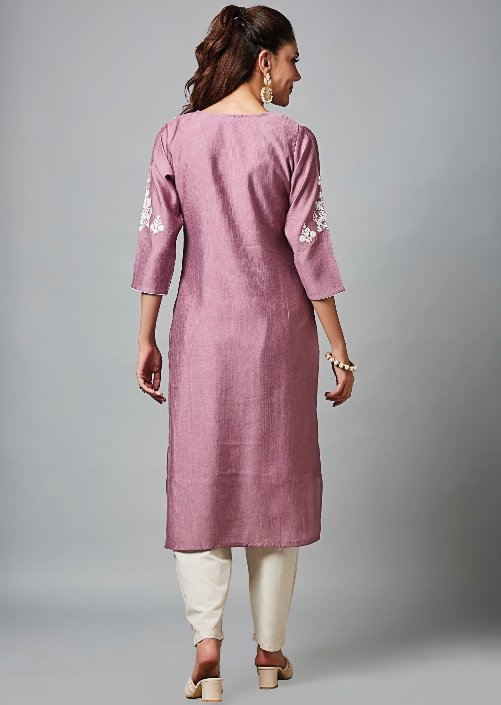 Dark Onion Pink Soft Silk Straight Cut
