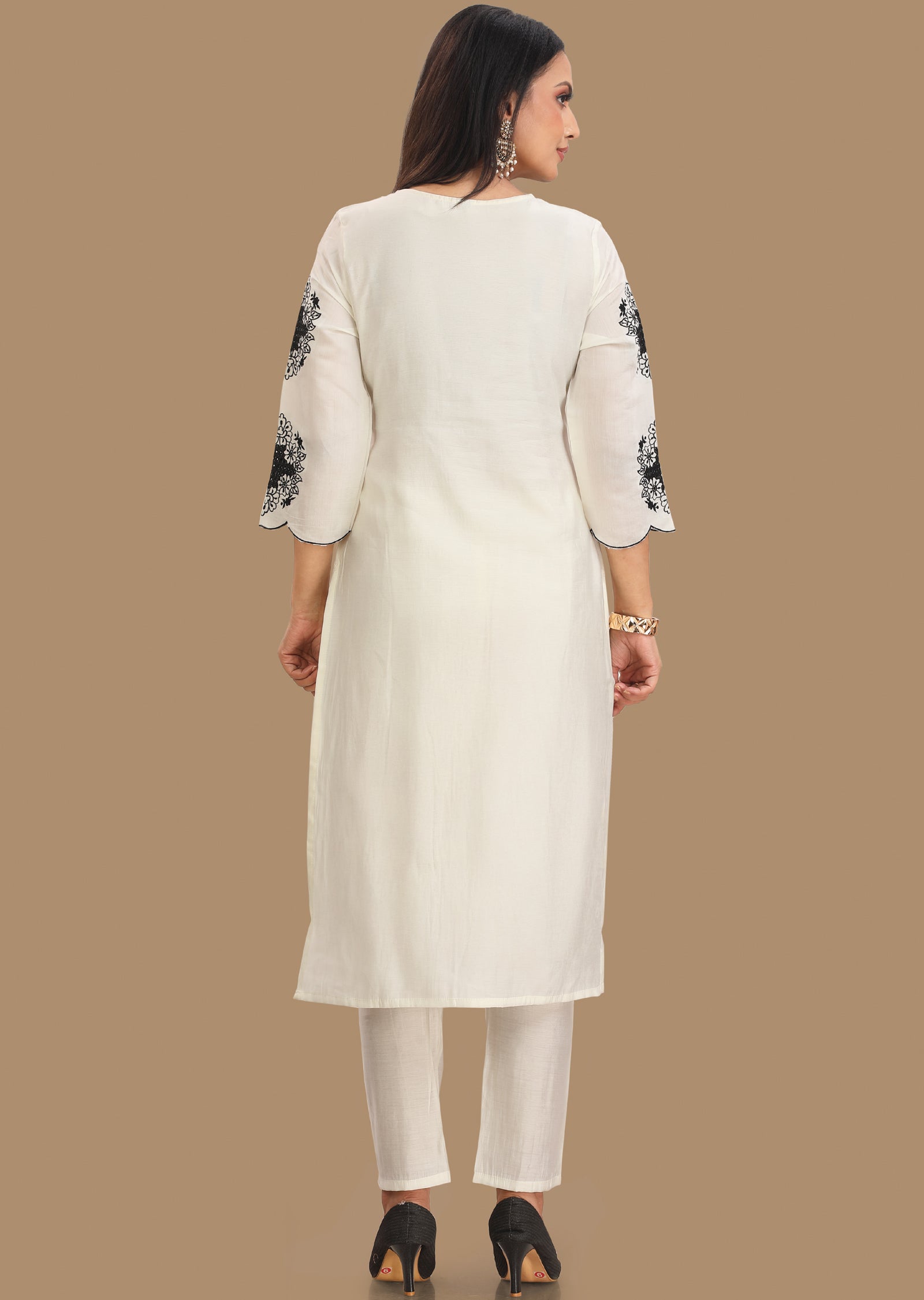 Cream Russian Silk Straight Cut Suit