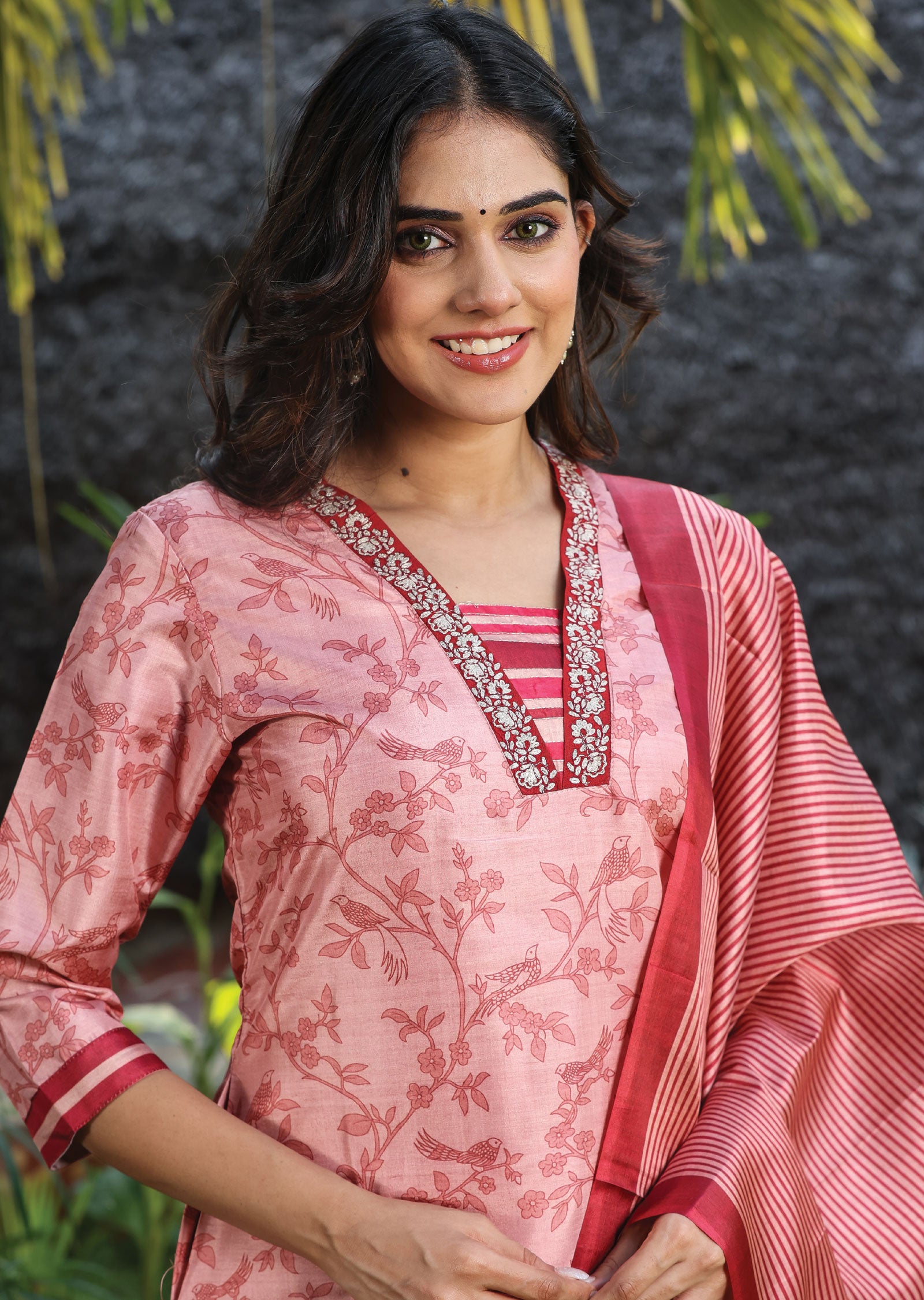 Light Rust Tussar Silk Straight Cut Suit