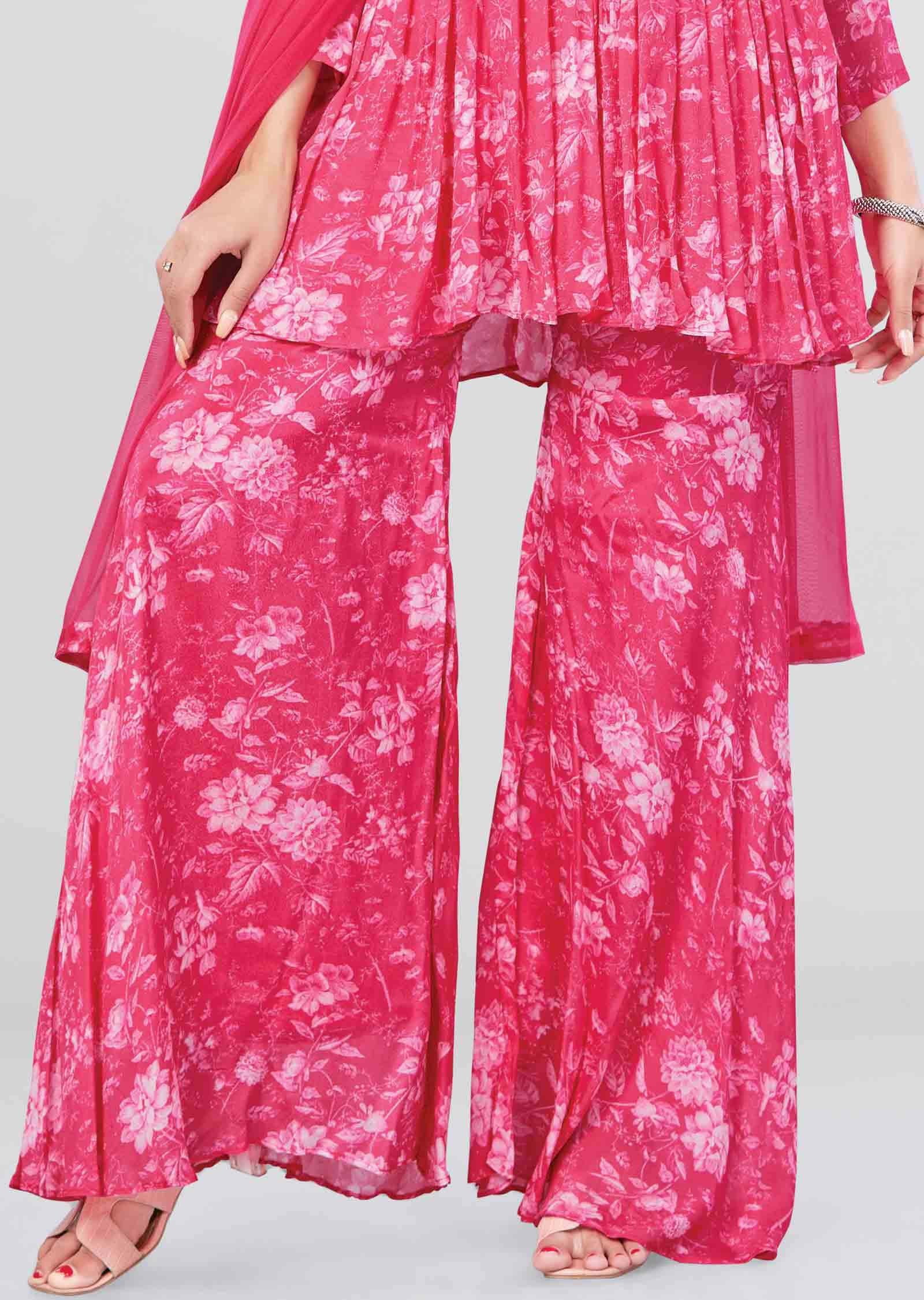 Pink Chinnon Sharara Gharara