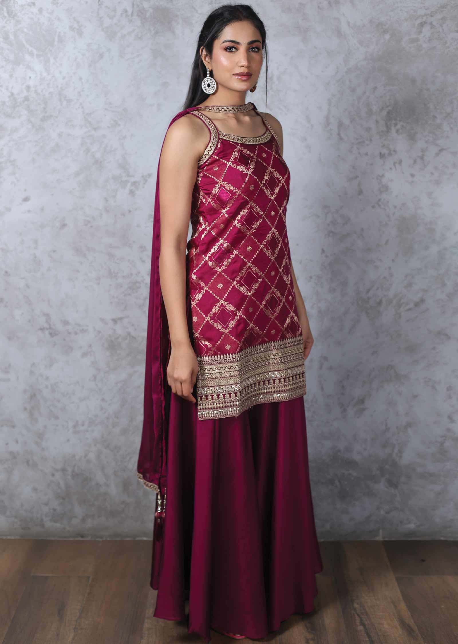 Maroon Sharara Gharara