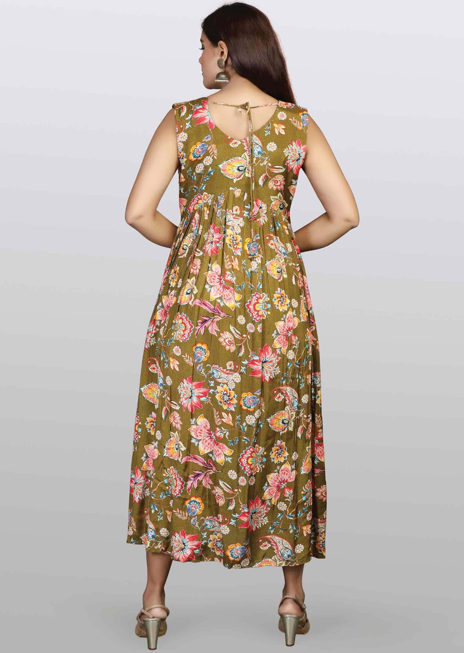 Green Modal Kurti Frock Style