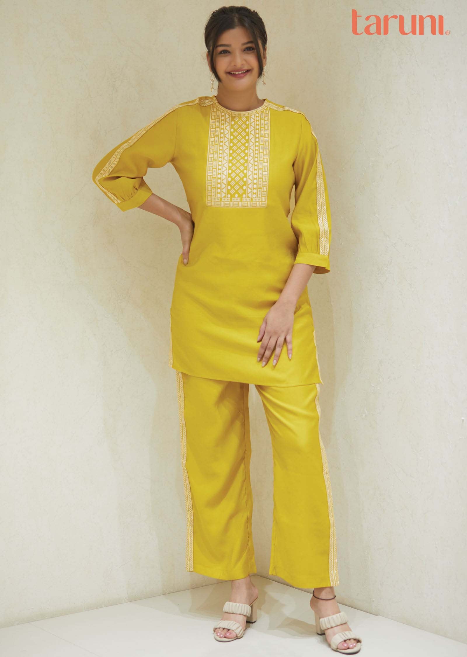 Yellow Soft Silk Co-Ord Set