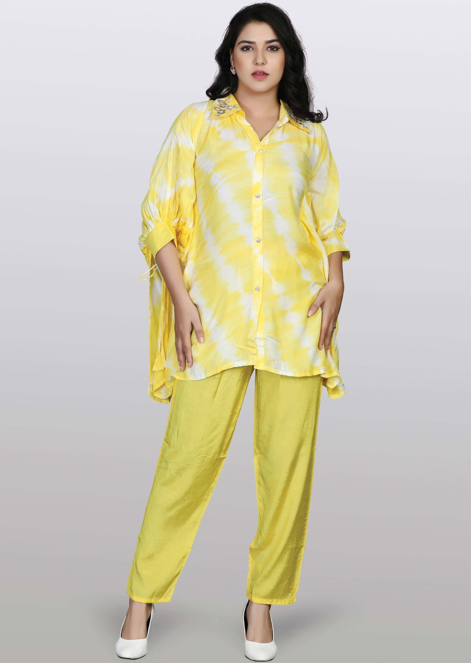 Yellow Muslin Printed Co-Ord Set