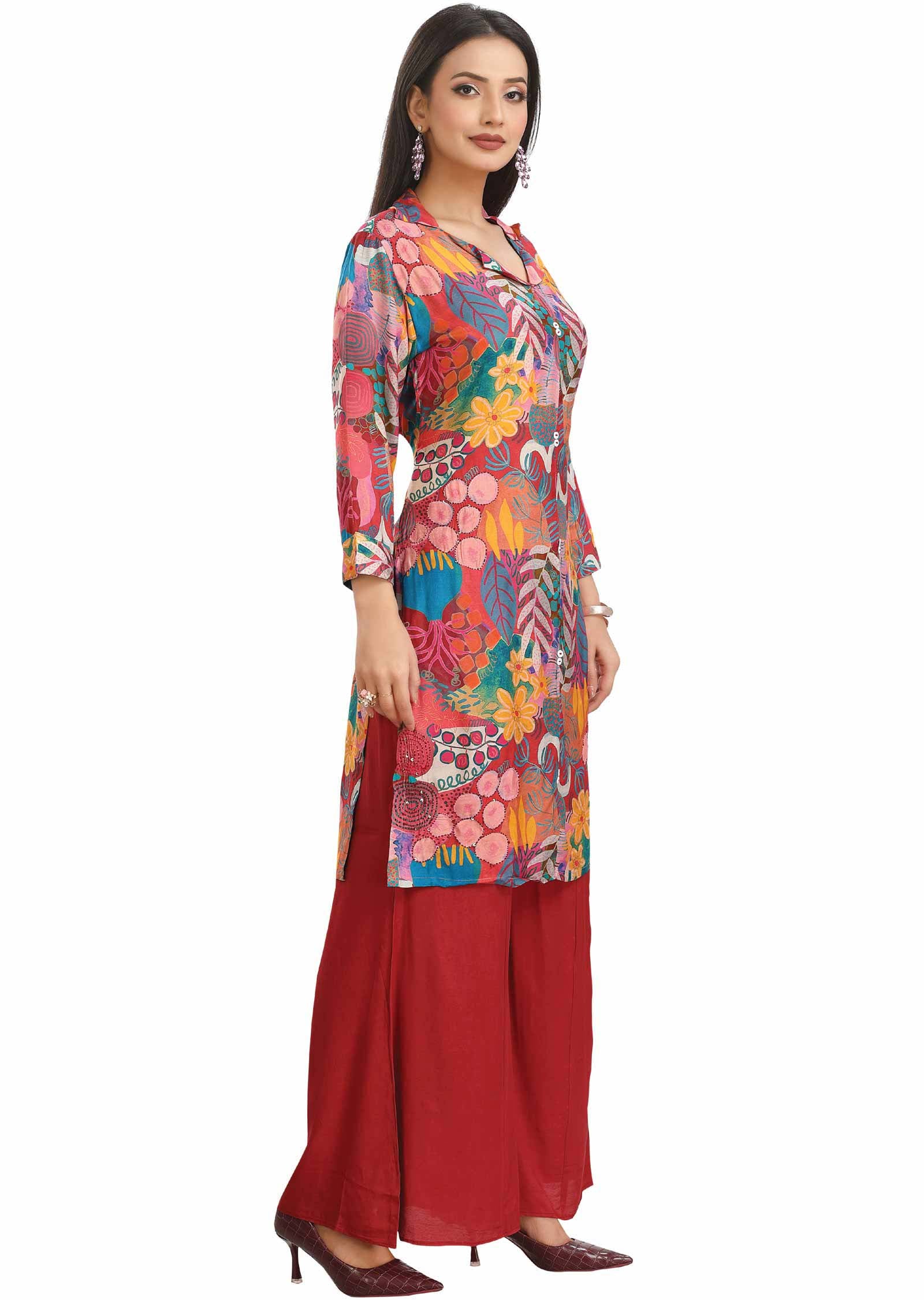 Multi Color Muslin Kurti Sets